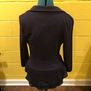 NWT Market & Spruce Ruffled 3/4 Blazer